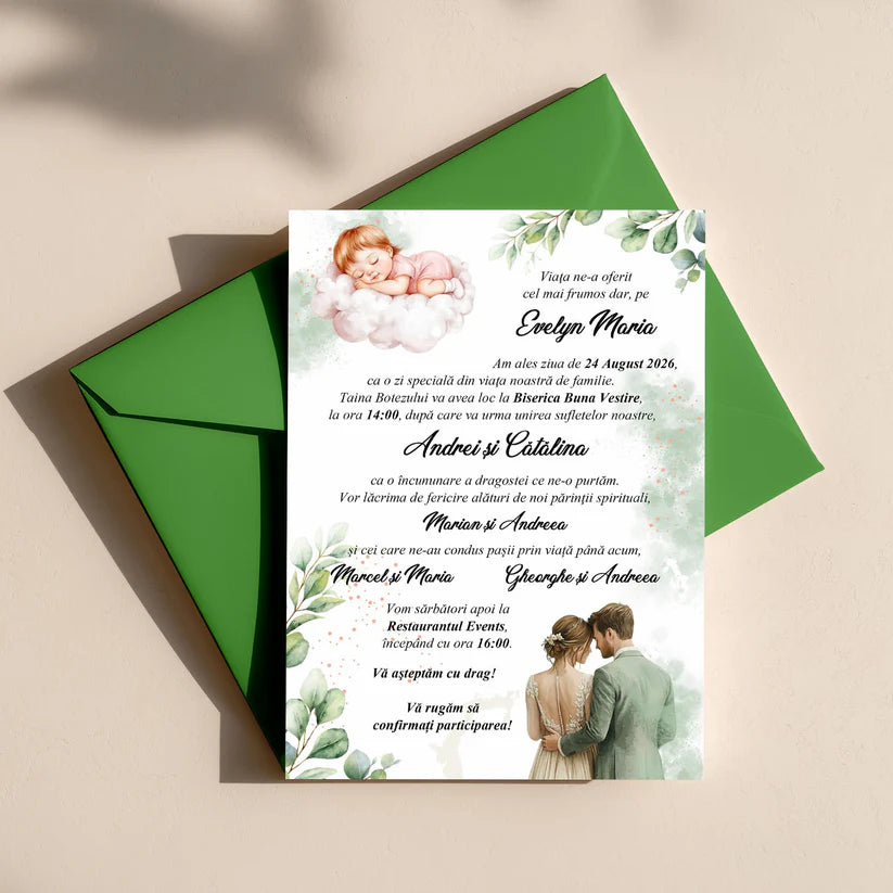 Invitatie Nunta si Botez Fetita
