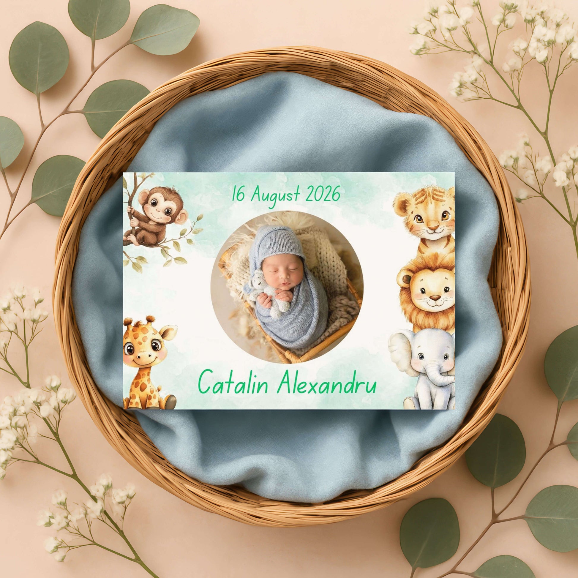 Magnet Botez Baiat Animalute Zoo