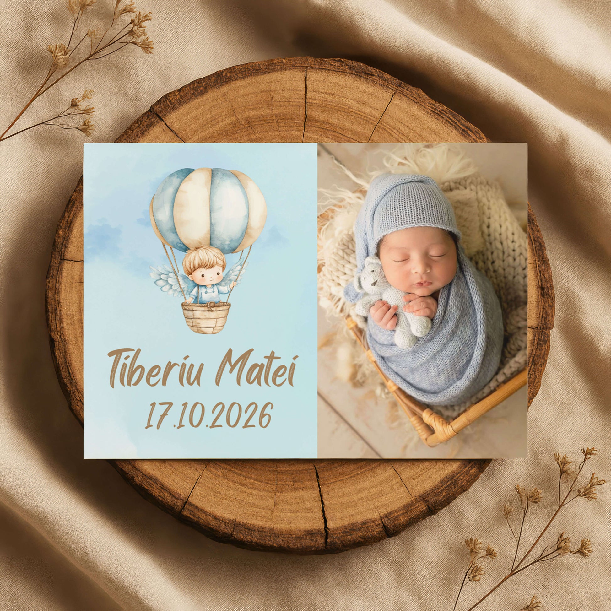 Magnet Botez Baiat Ingeras in Balon