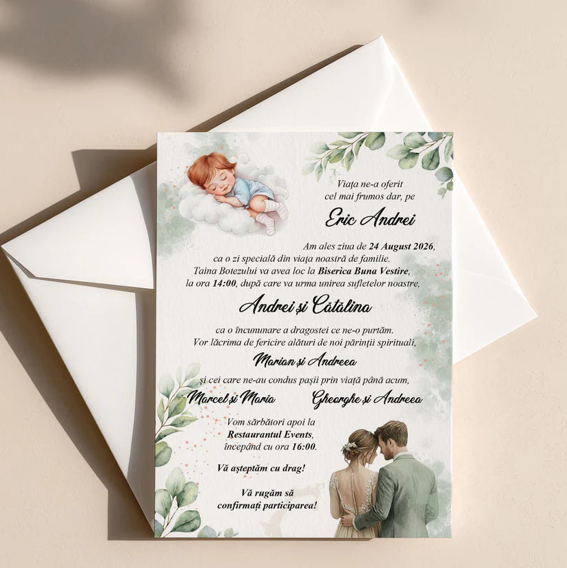 Invitatie Nunta si Botez Baietel