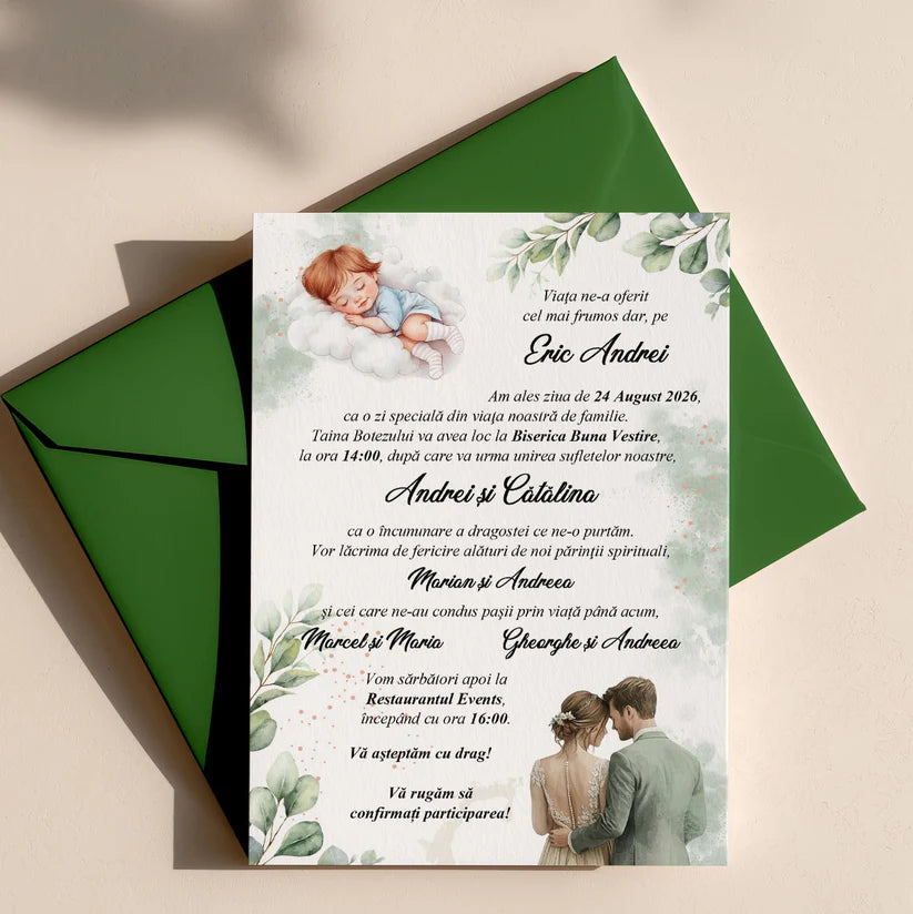 Invitatie Nunta si Botez Baietel