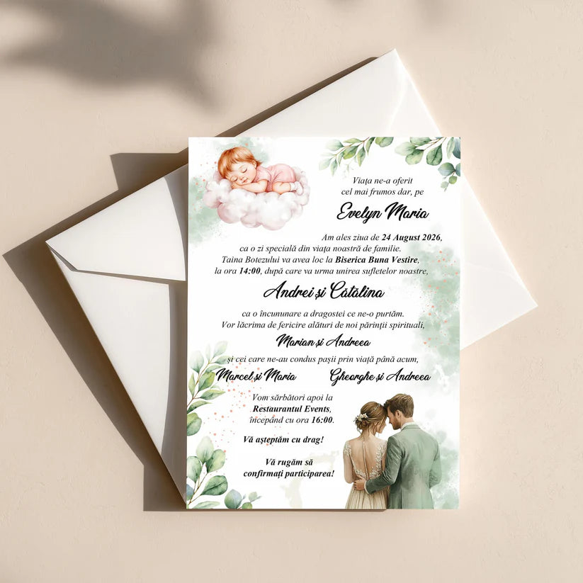Invitatie Nunta si Botez Fetita